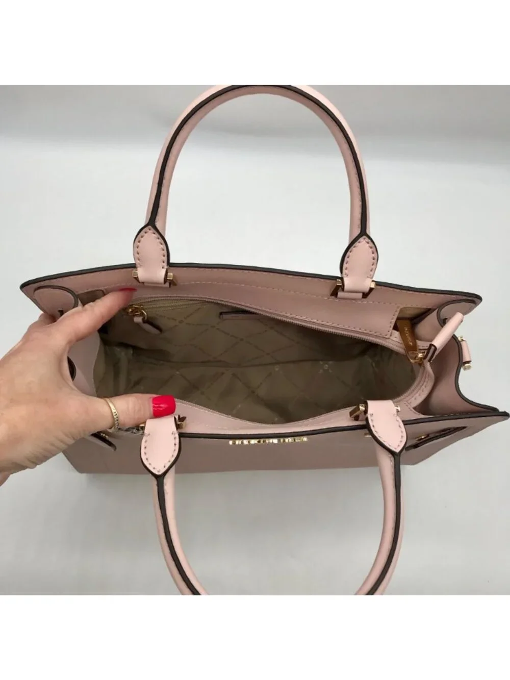 Michael Kors Blush Pink Saffiano Leather Rayne Satchel Bag